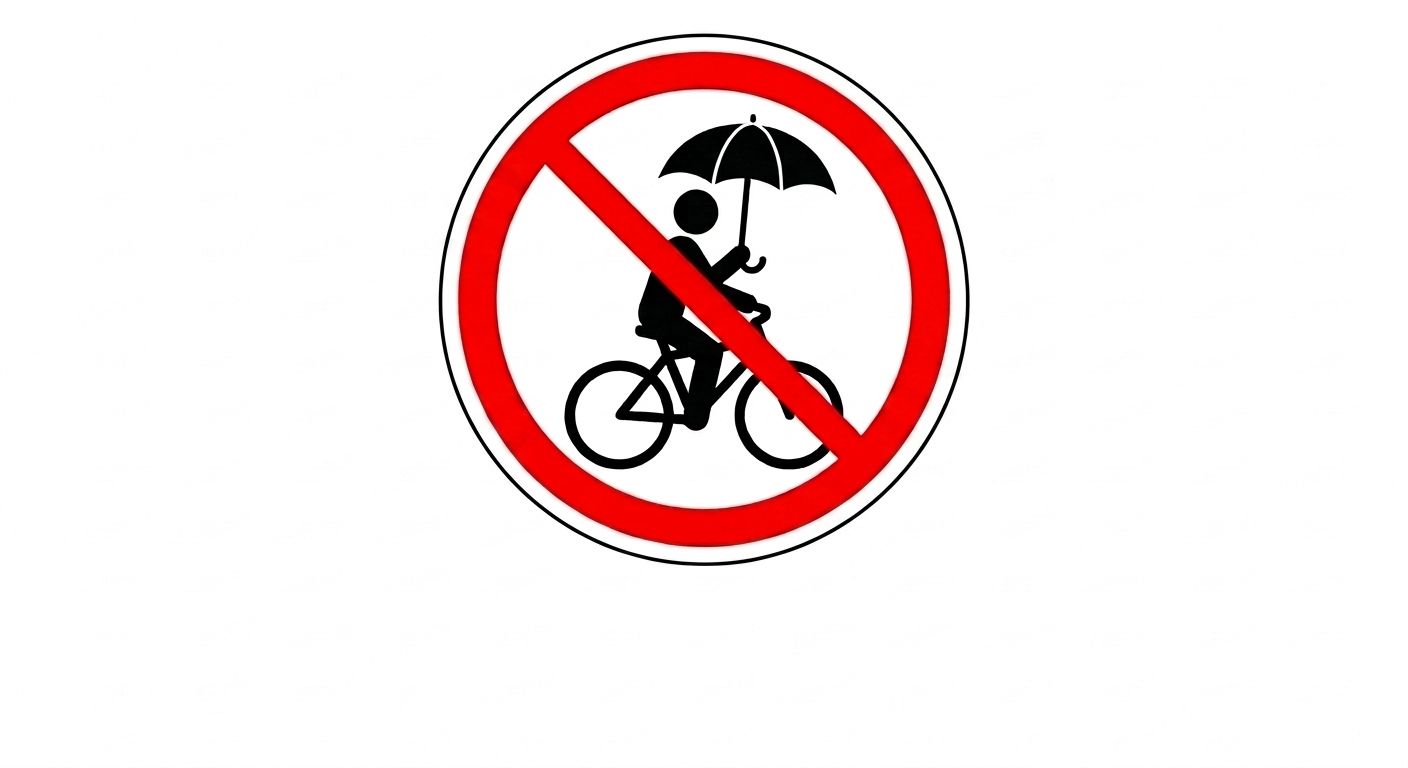 【青切符】傘差し運転は違反？雨の日に自転車に乗る前に